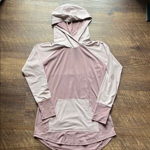 LuLaRoe Pink and Cream Hooded Top